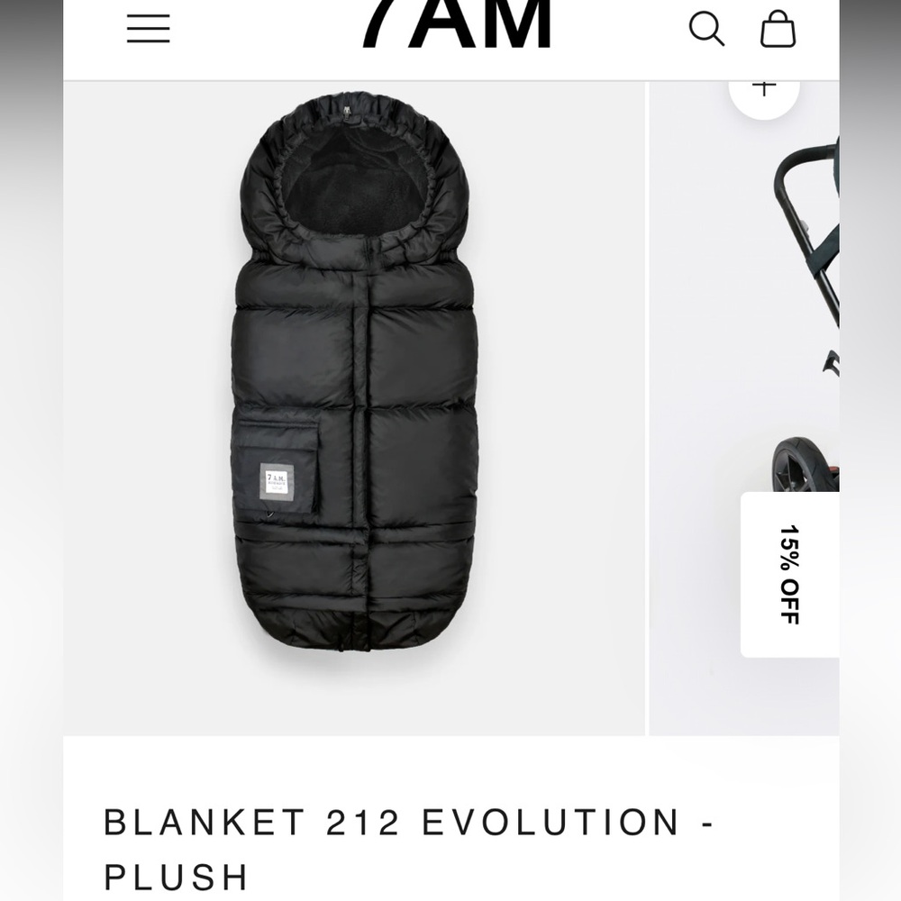 7AM Enfant Black Blanket 212 Evolution